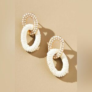 Threaded Pavé Link Drop Earrings